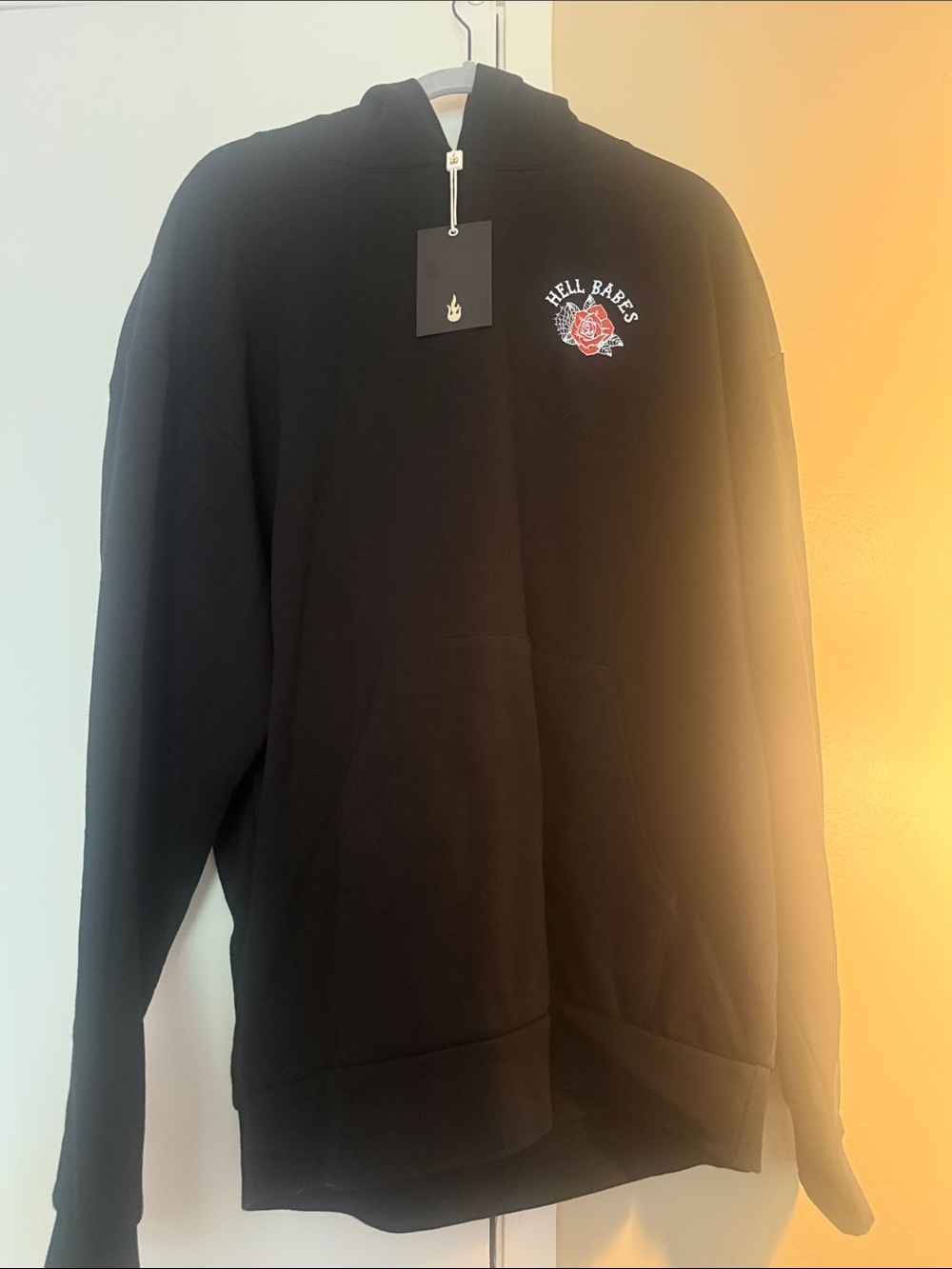 Hell Babes Black Rose Logo Hoodie - Women